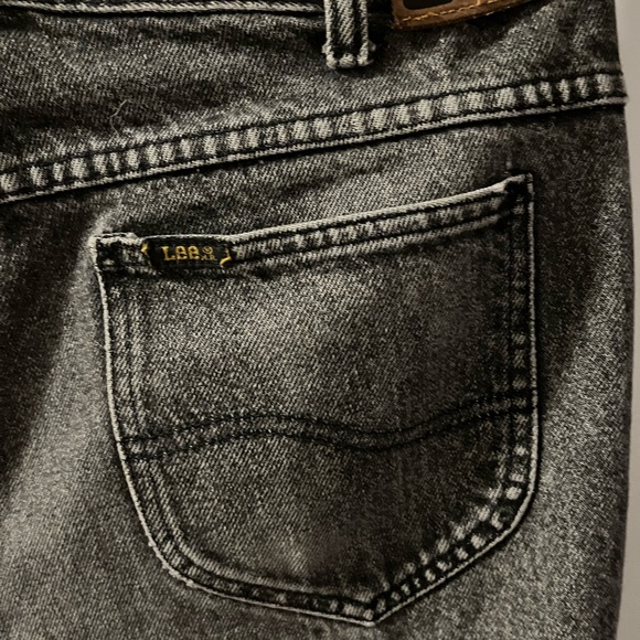 Vintage Lee washed straight black jeans - Picture 4 of 8